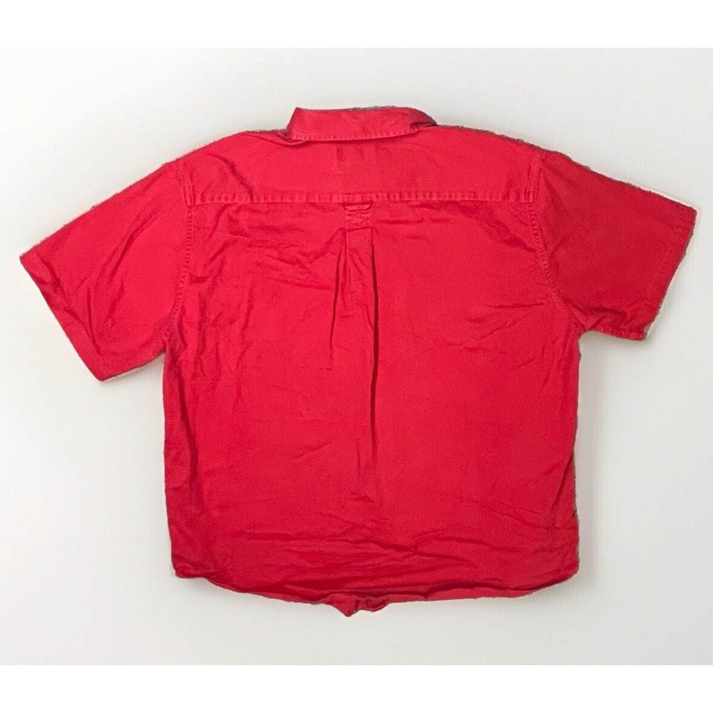 Eddie Bauer Shirt Mens LARGE‎ Red  Long Sleeve Button Up Outdoor Vintage - Picture 4 of 7